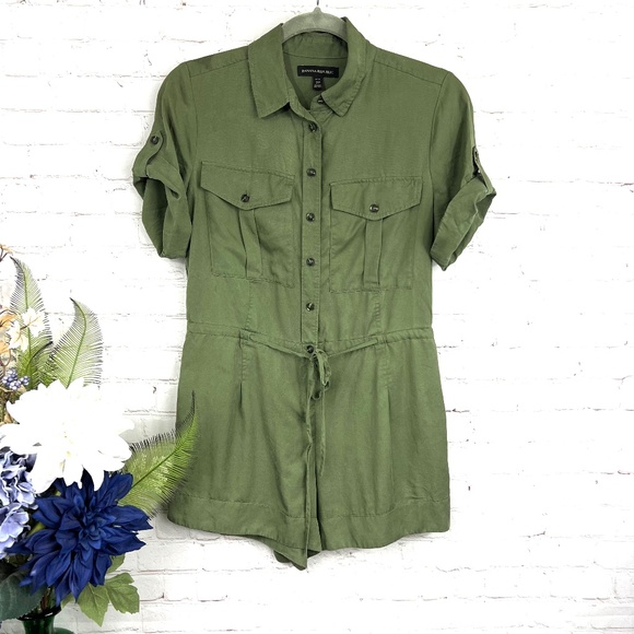 Banana Republic Pants - |•BANANA REPUBLIC•| Army Green Romper